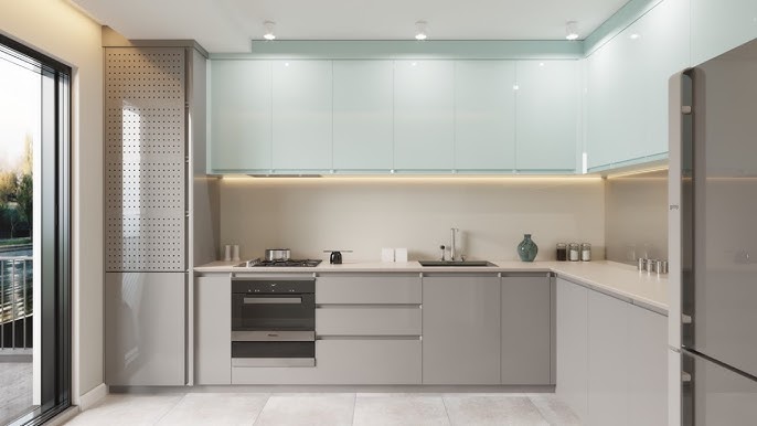 L-shaped modular kitchen Pratap Nagar with smart storage.